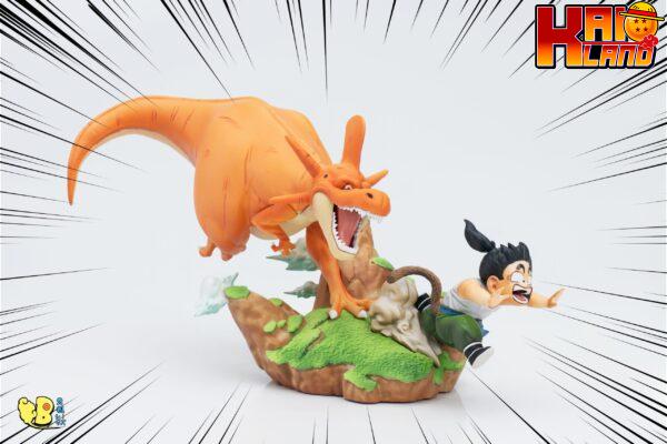 Dragon Ball DB Studio Dinosaur Run After Son Gohan Resin Statue 4