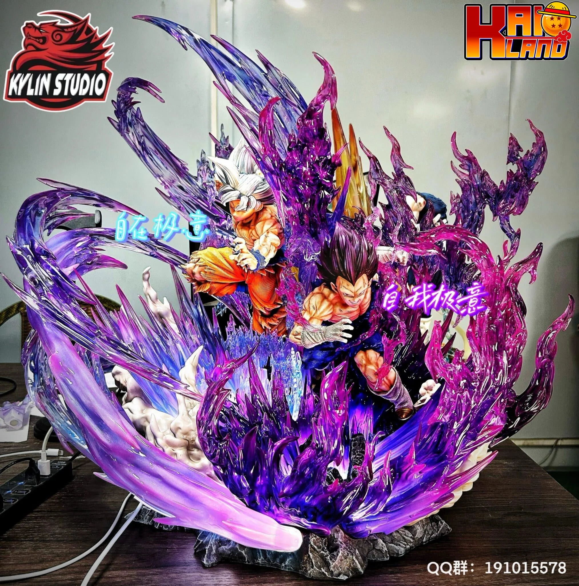 Dragon Ball Kylin studio Ultra Instinct Kakarot x Vegeta Ultra Ego Resin Statue
