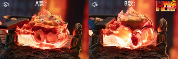 Howls Moving Castle Rising Sun Studio Calcifer Resin Statue 3