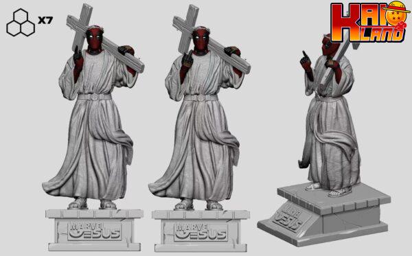 Marvel X7 Studio Deadpool Jesus Resin Statue 6