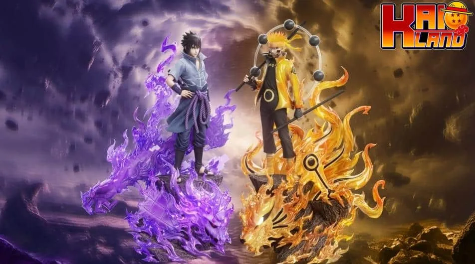 Naruto QiYuan Studio Naruto x Uchiha Sasuke Resin Statue