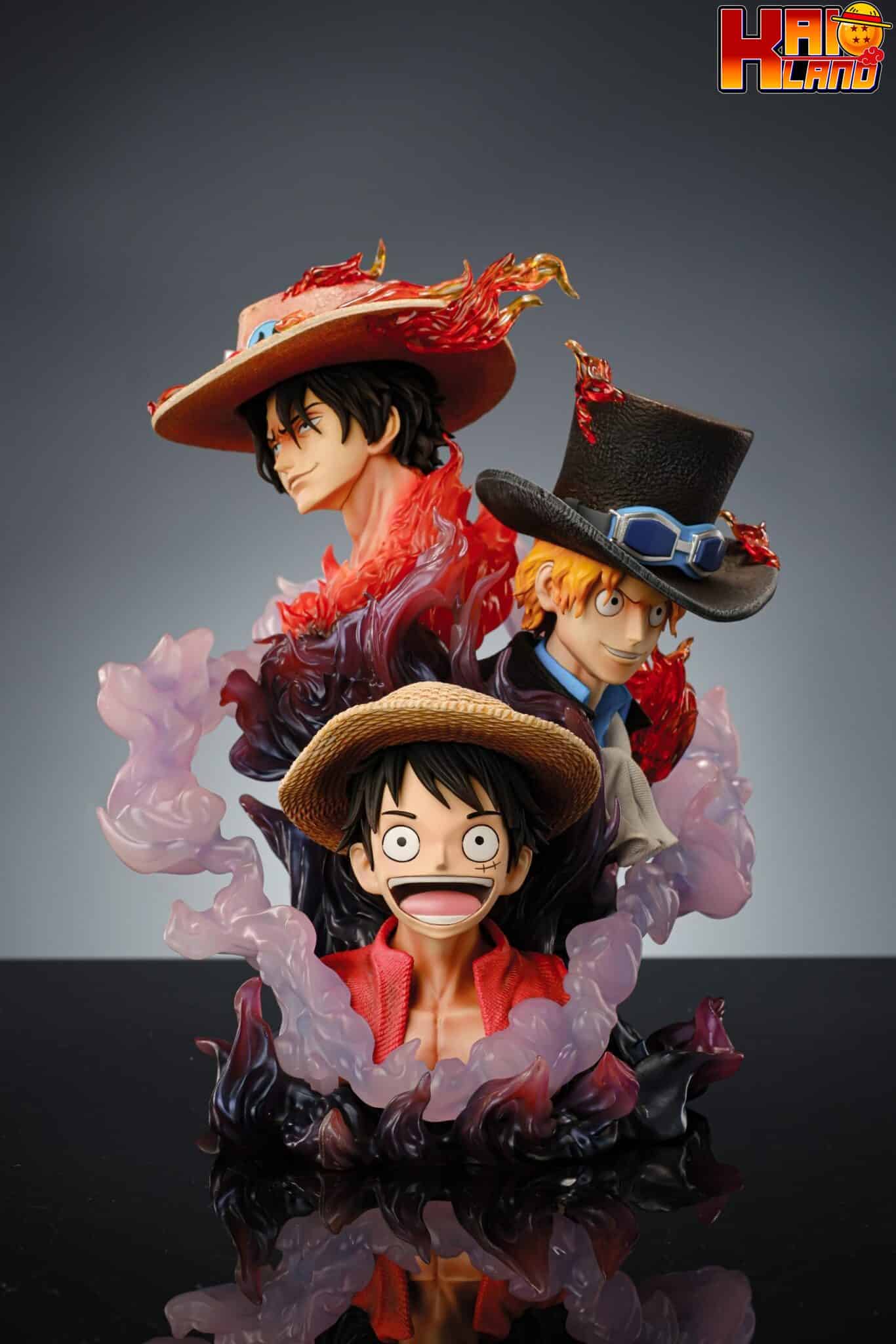 One Piece Fengyun Studio Three Brothers Portgas D Ace x Monkey D Luffy x Sabo Resin Statue