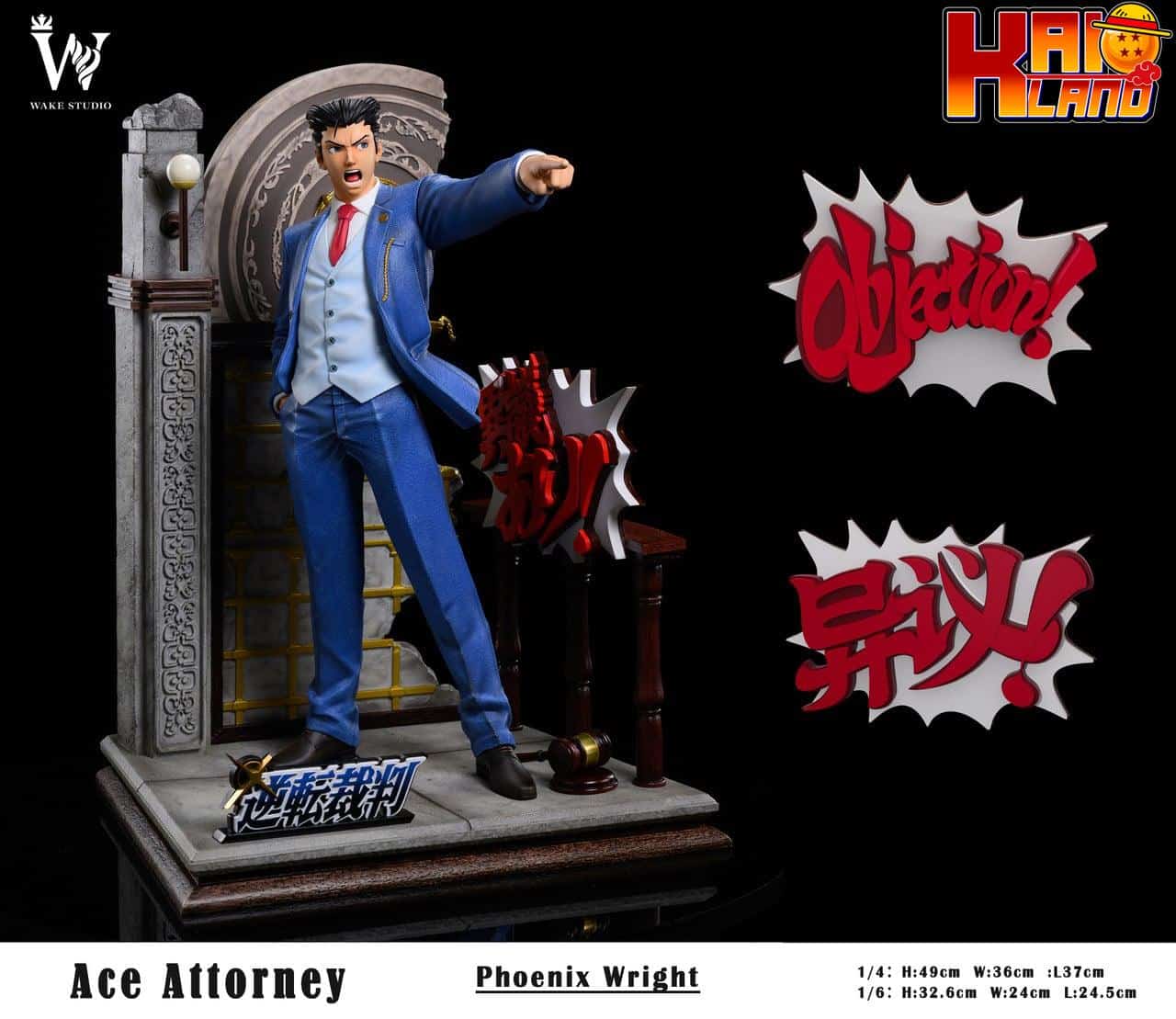 Phoenix Wright Wake studio Ace Attorney Resin Statue