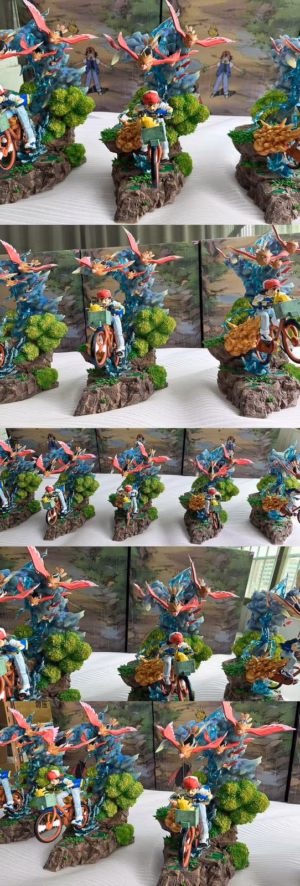 Pokemon AM Studio Cycling Ash Resin Statue