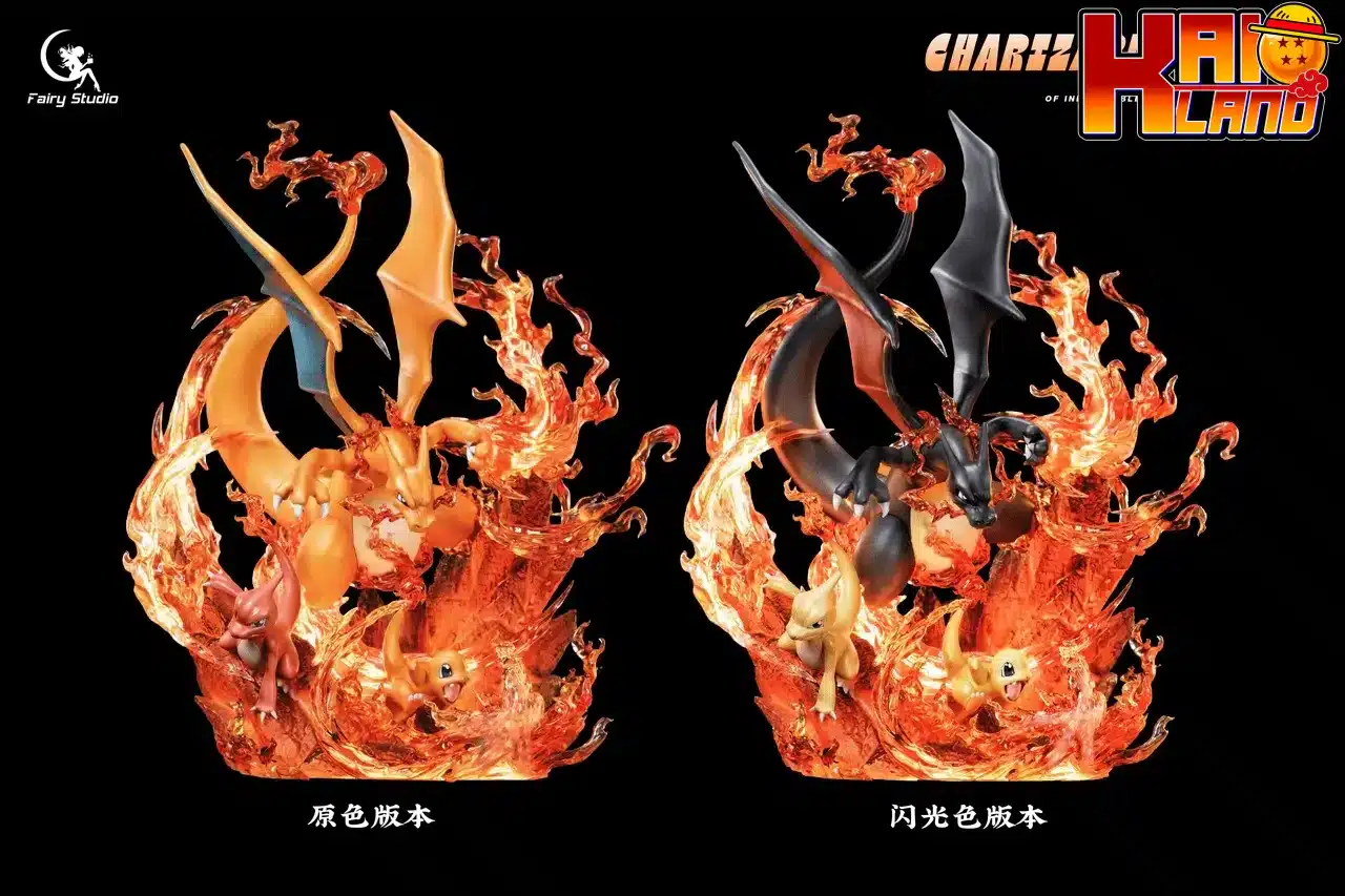 Pokemon Fairy Studio Charizard Family Resin Statue