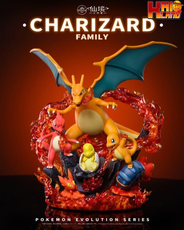 ポケモンワンダーランドスタジオ リザードンファミリー 樹脂製