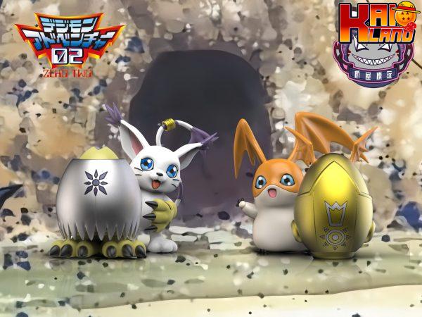 Digimon Qiao Wu Mo Wan Studio Tailmon x Patamon Resin Statue 1