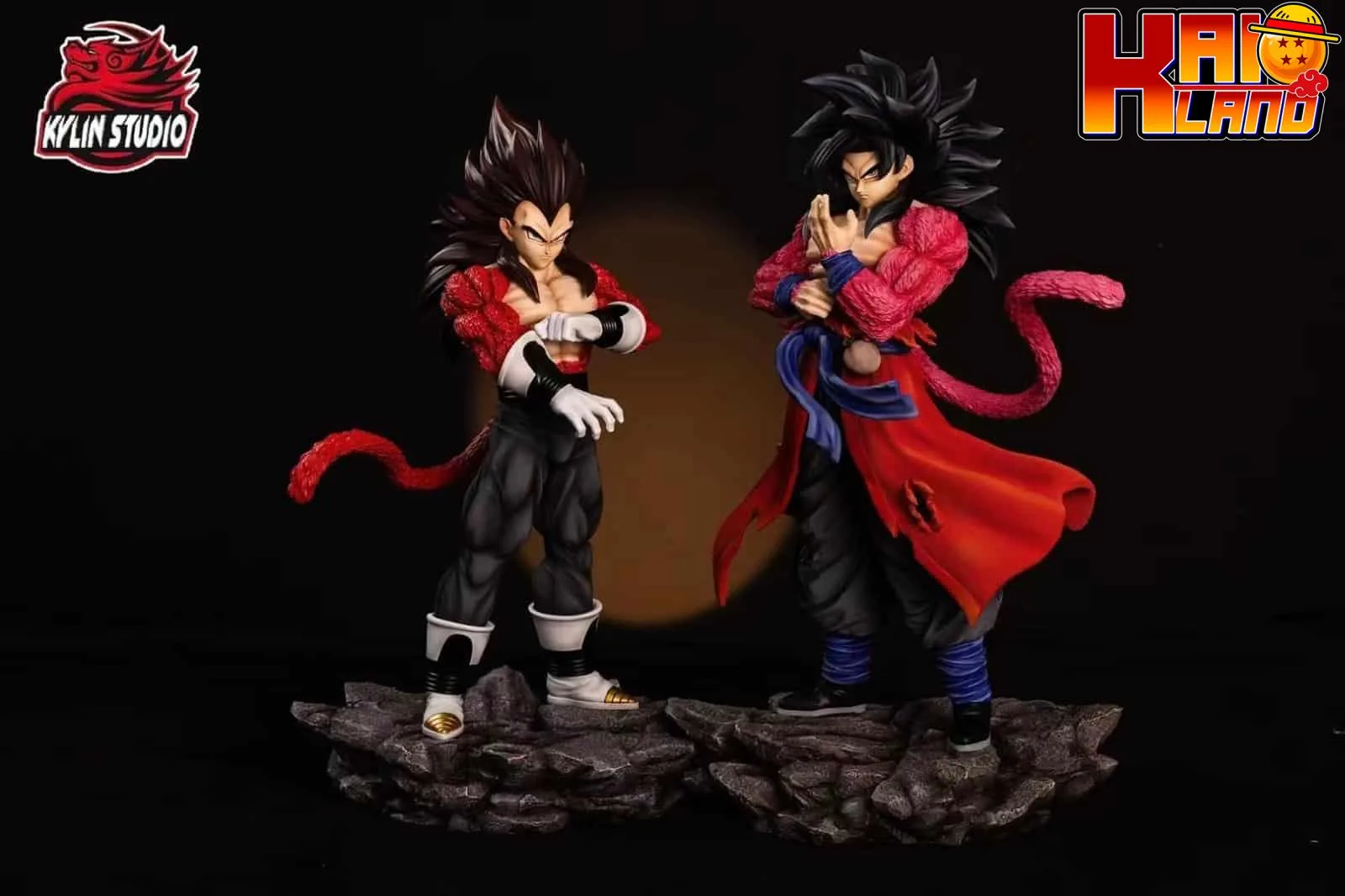 Dragon Ball Kylin Studio SS4 Goku x Vegeta Resin Statue