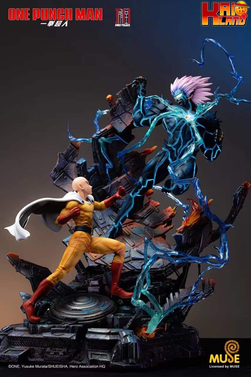 One Punch Man Jimei Palace Saitama Vs Lord Boros Licensed Resin Statue