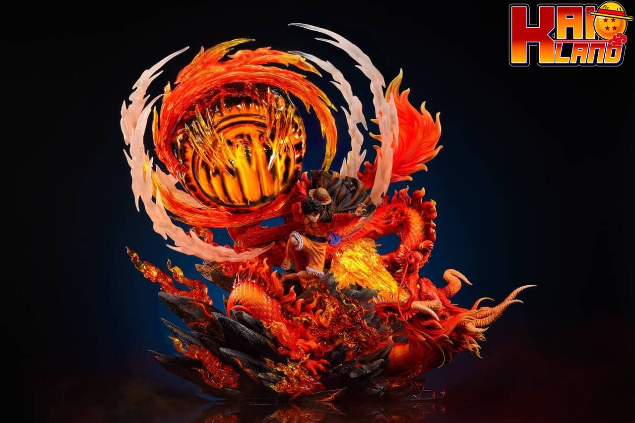 One Piece RanDian Studio Luffy vs Fire Dragon Resin Statue