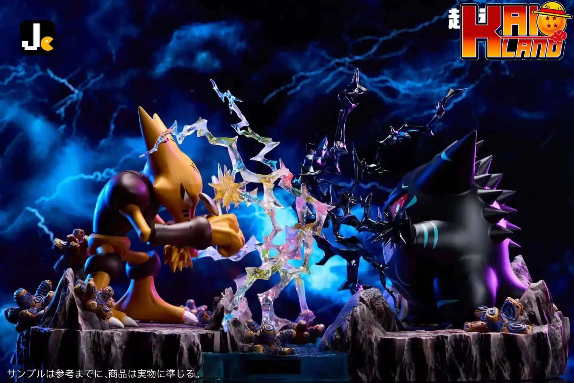Pokemon JC Studio Ancient Alakazam vs Ancient Gengar Resin Statue