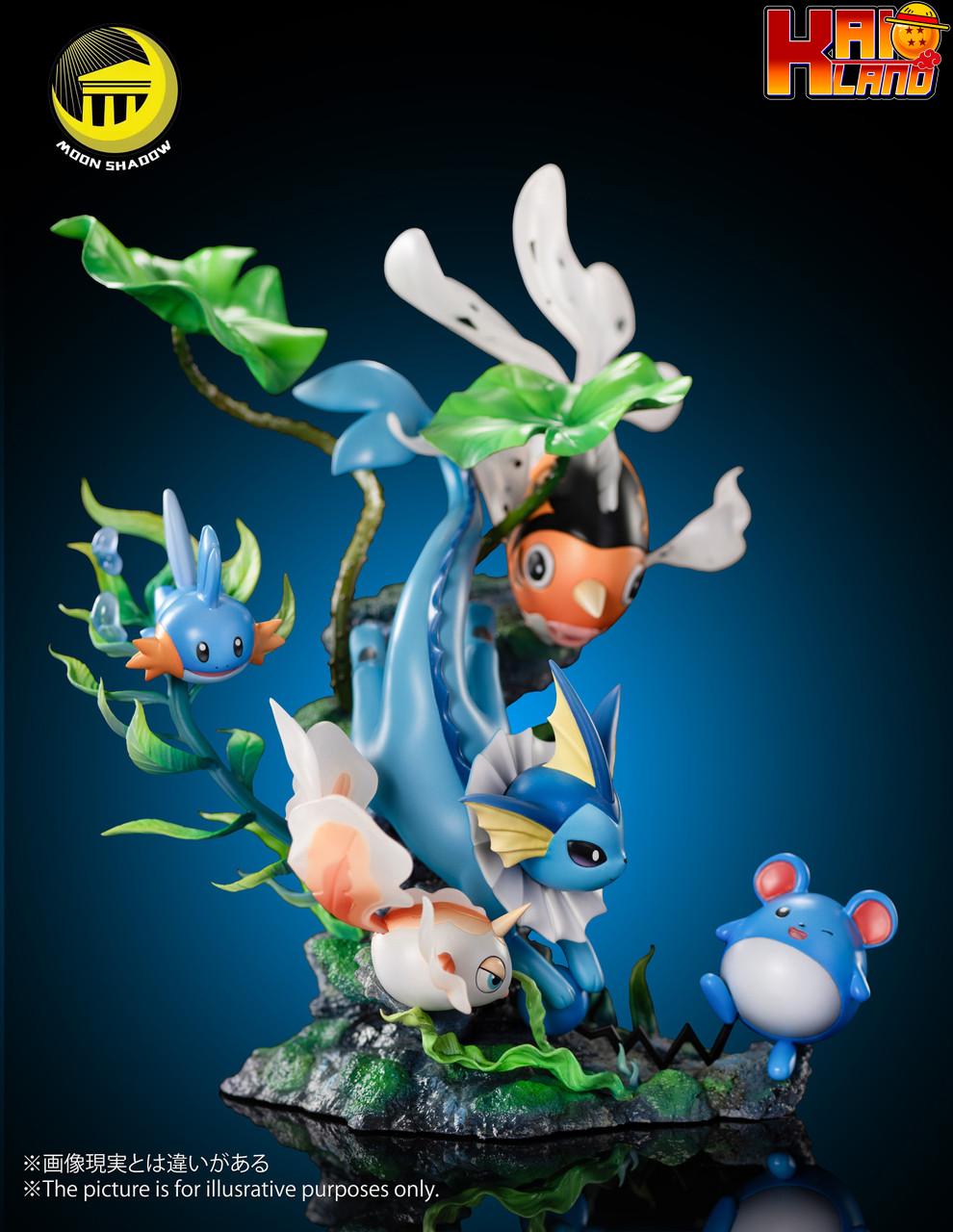 Pokemon Moon Shadow Studio Vaporeon Group Resin Statue