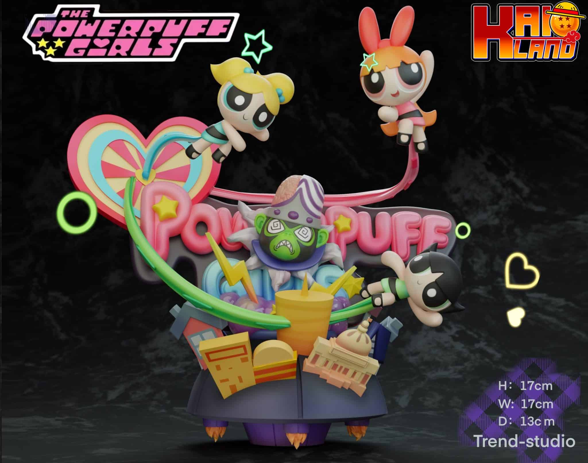 The Powerpuff Chao She Studio Girls VS Mojo Jojo Resin Statue