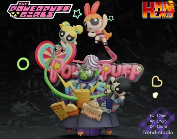 The Powerpuff Chao She Studio Girls VS Mojo Jojo Resin Statue 3