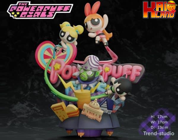 The Powerpuff Chao She Studio Girls VS Mojo Jojo Resin Statue 4