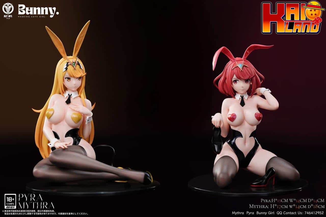 Xenoblade Chronicles NiJi Studio Bunny Mythra x Pyra Resin Statue