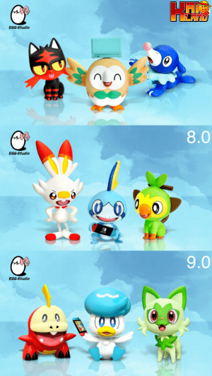 Pokemon EGG Studio Seven x Eight x Nine Generation Resin Statue