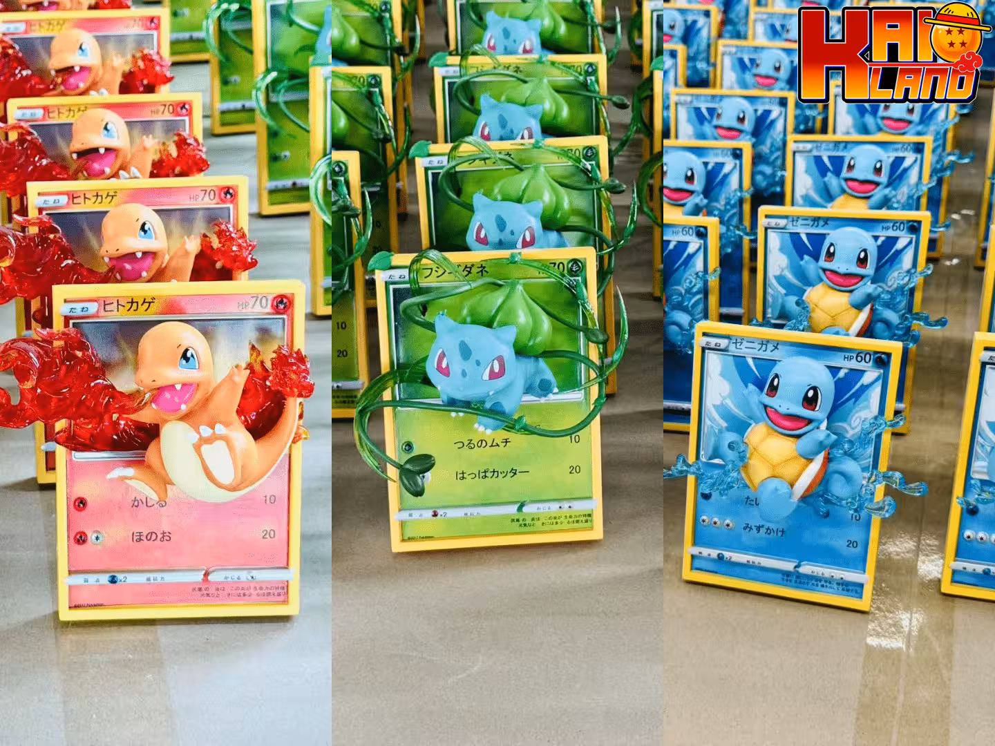 Pokemon Geisha Studio Bulbasaur x Charmander x Squirtle Resin Statue