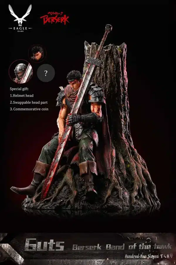Berserk Eagle Dark Studio Guts Resin Statue 1