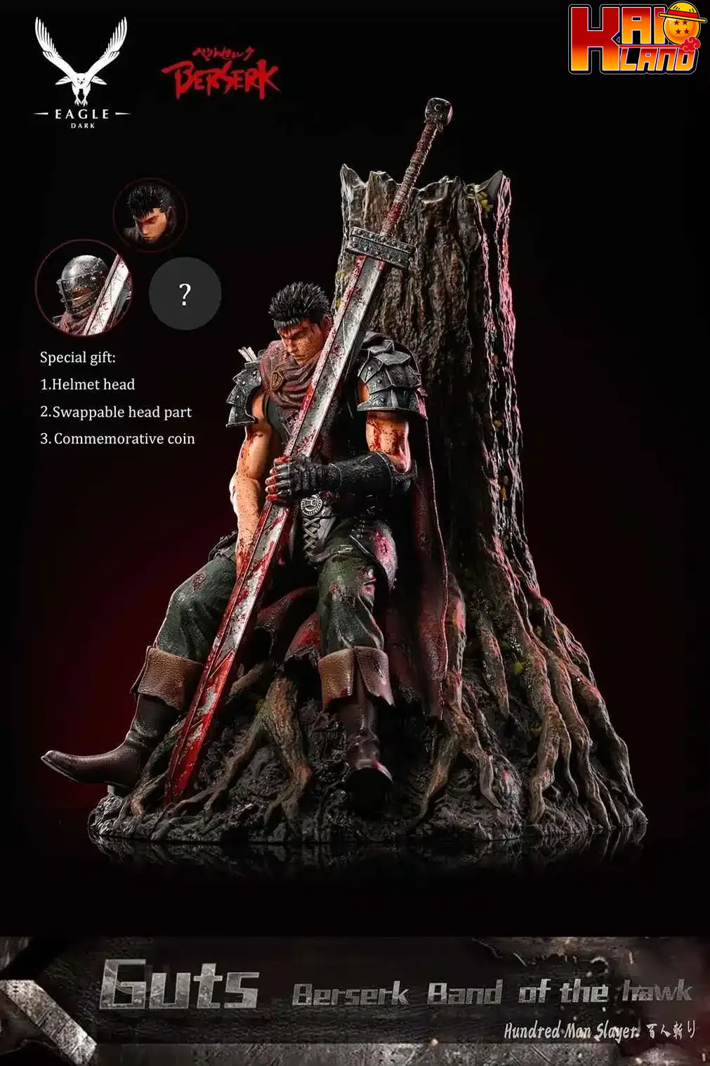 Berserk Eagle Dark Studio Guts Resin Statue