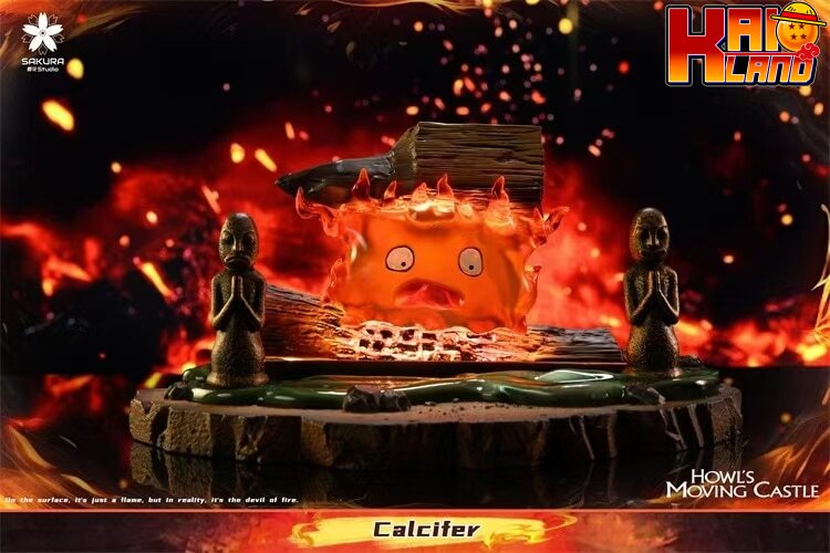 Howls Moving Castle Sakura Studio Calcifer Resin Statue