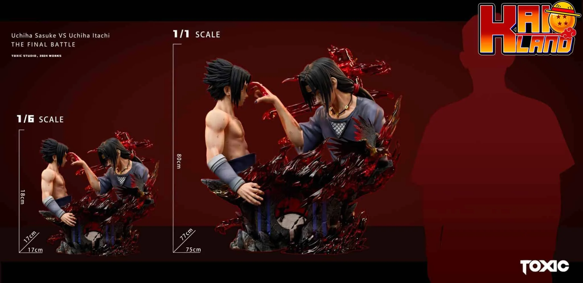 Naruto Toxic Studio Bust Uchiha Sasuke vs Uchiha Itachi Resin Statue