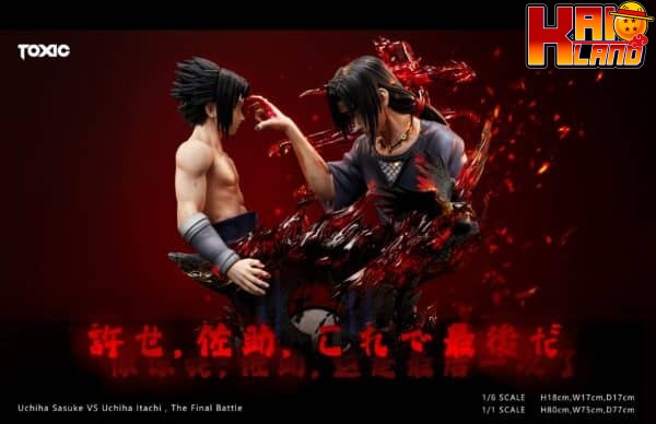 Naruto Toxic Studio Bust Uchiha Sasuke vs Uchiha Itachi Resin Statue 1
