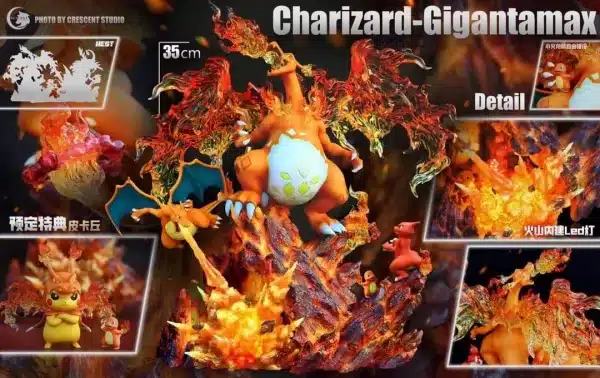 Pokemon Crescent Studio Charizard Gigantamax Resin Statue 3