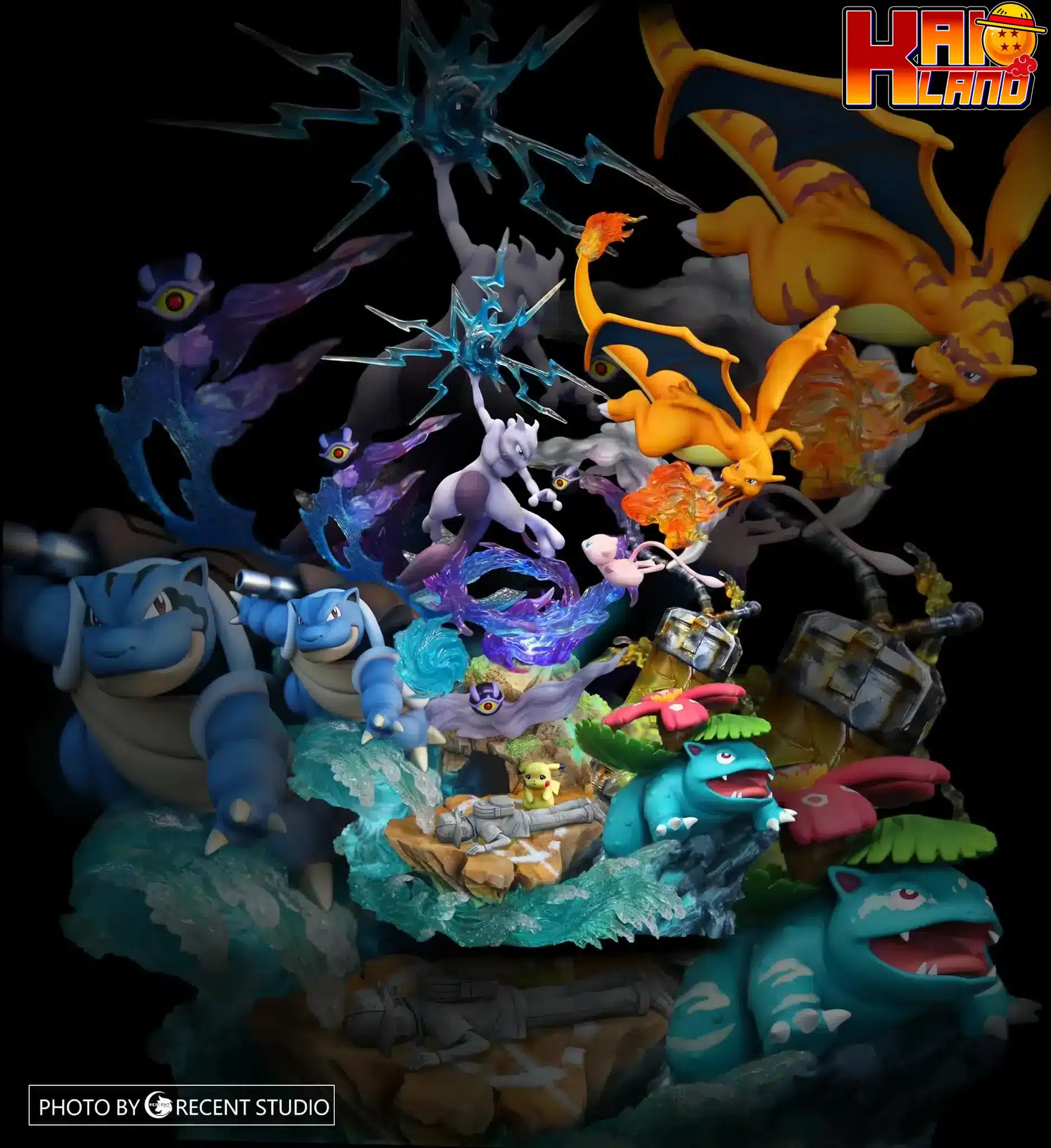 Pokemon Crescent Studio Mewtwo Strikes Back Resin Statue