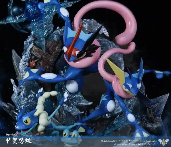 Pokemon Wasp Studio Greninjas Family Resin Statue 2