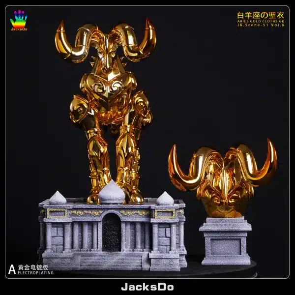 Saint Seiya JacksDo Aries Gold Cloths Resin Statue 2