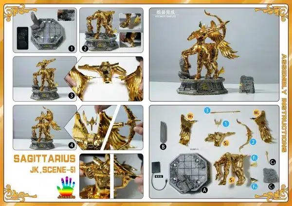 Saint Seiya JacksDo Sagittarius Gold Cloths Resin Statue 3