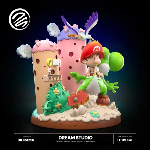 Super Mario Dream Studio Yoshis Island Diorama Resin Statue 8