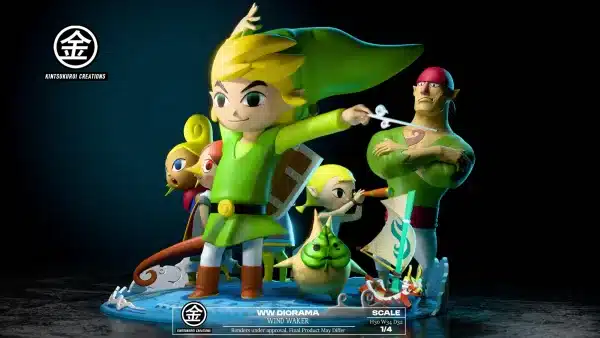 The Legend of Zelda Kintsukuroi Creations Wind Waker Diorama Resin Statue 3