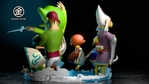 The Legend of Zelda Kintsukuroi Creations Wind Waker Diorama Resin Statue 4