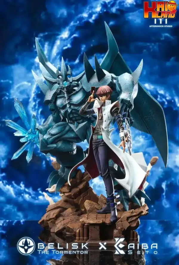 YuGiOh Aftershock Studio Obelisk the Tormentor x Seto Kaiba Resin Statue 1 jpg
