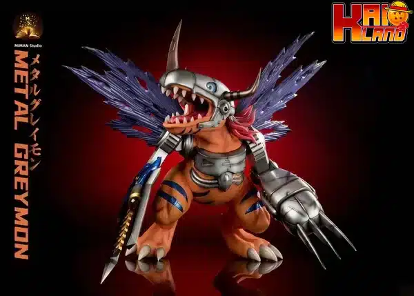 Digimon Miman Studio Metal Greymon Resin Statue