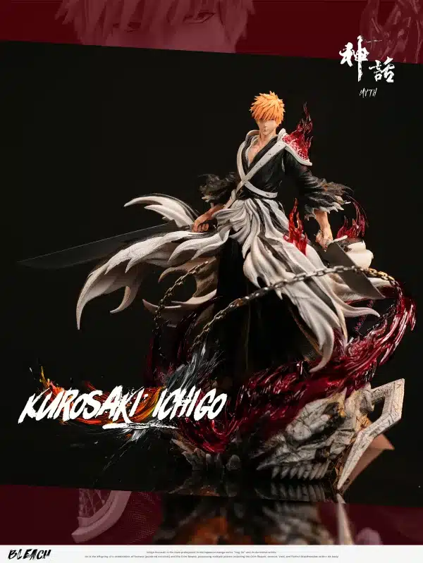 Bleach Myth Studio Double Blades Ichigo Kurosaki Resin Statue 1