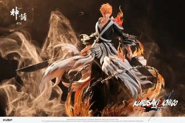 Bleach Myth Studio Double Blades Ichigo Kurosaki Resin Statue 2