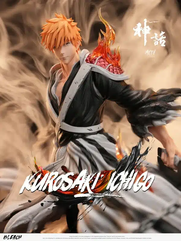 Bleach Myth Studio Double Blades Ichigo Kurosaki Resin Statue 5