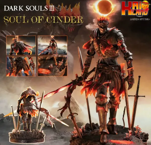 Dark Soul III Ashes Studio Souls of Cinder Resin Statue 1 scaled