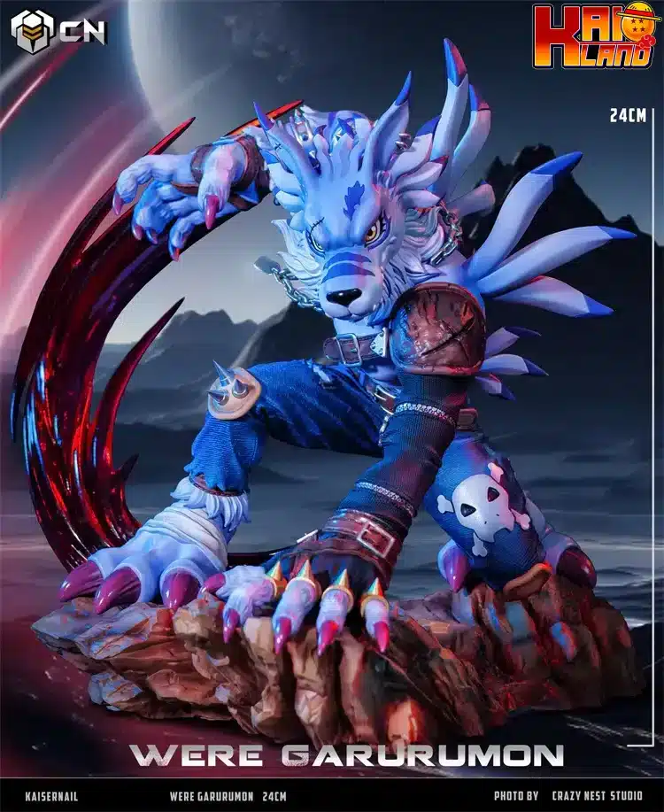 Digimon Crazy Nest Studio Were Garurumon Resin Statue