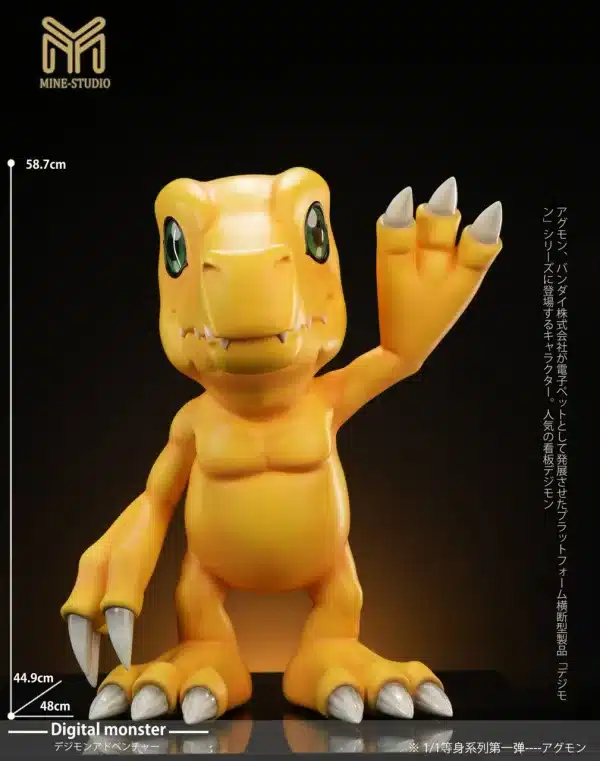 Digimon Mine Studio Agumon x Tailmon x Plotmon Resin Statue 1