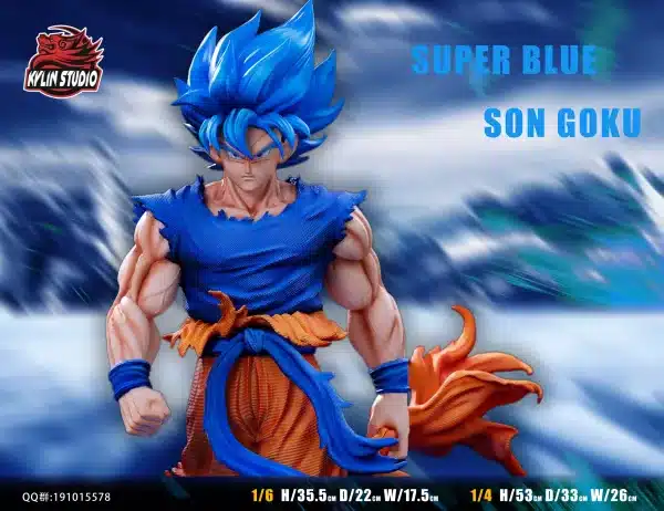 Dragon Ball kylin Studio SS Blue Son Goku Resin Statue 2