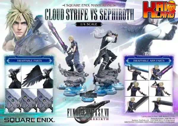 Final Fantasy Prime 1 Studio Cloud x Sephiroth Licensed Resin Statue 1