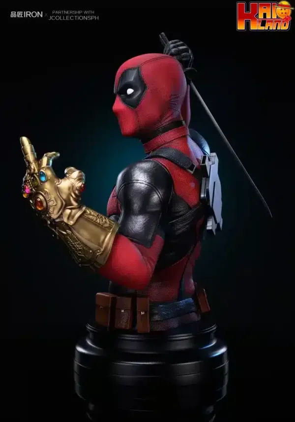 Marvel Pin Jiang Iron Studio Deadpool Bust Resin Statue 2 jpg