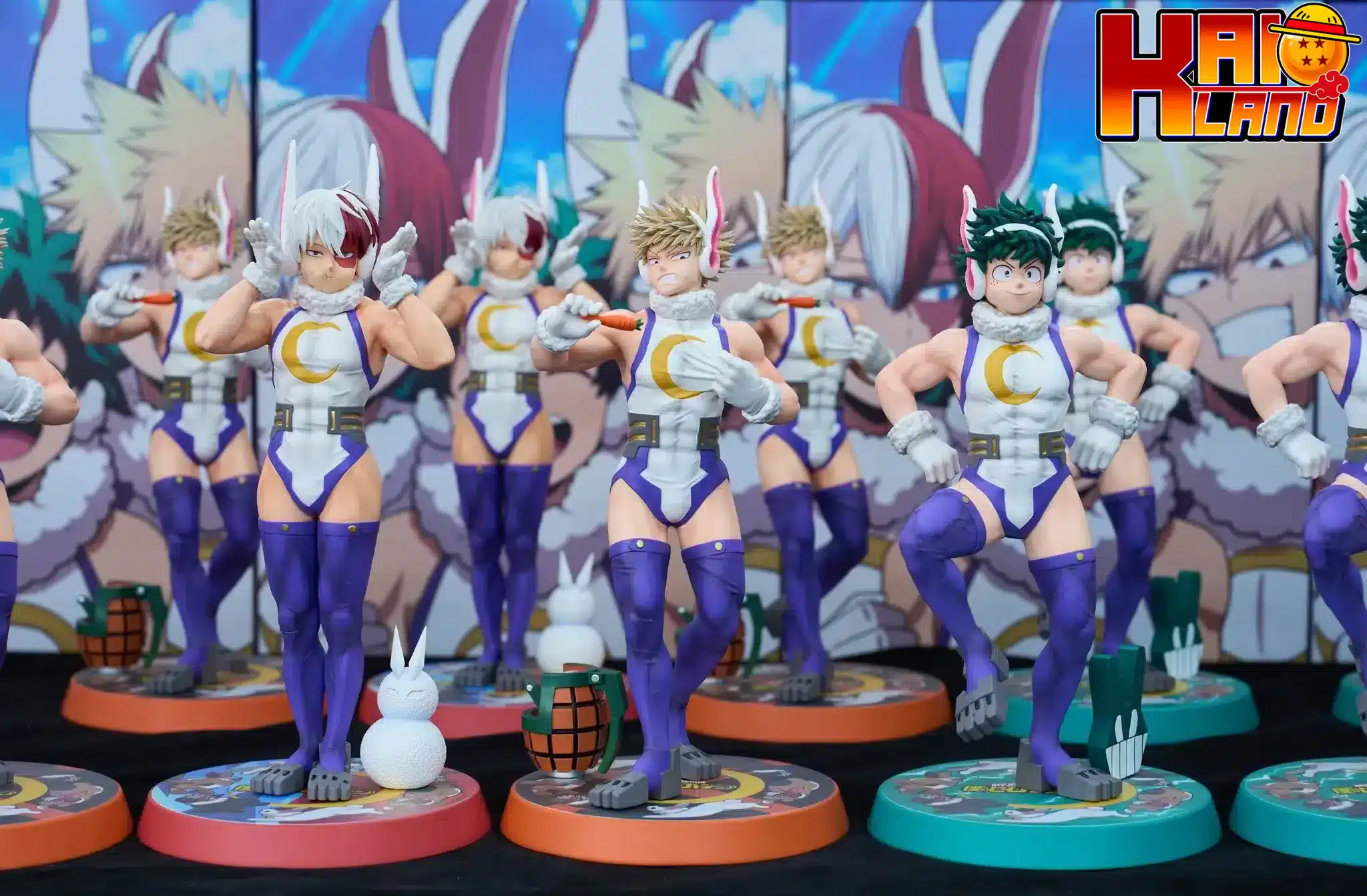 My Hero Academia Weare A Design Studio Midoriya Izuku x Bakugou Katsuki x Todoroki Shoto Mirko Cos Resin Statue