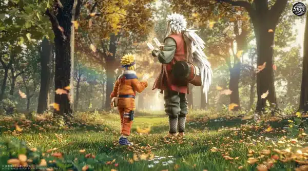 Naruto Sign Studio Naruto x Jiraiya Resin Statue 2