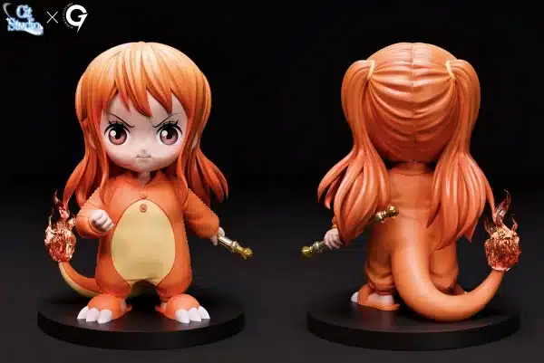 One Piece Super Guai Studio x Cit Studio COS Charmander Nami Resin Statue 2