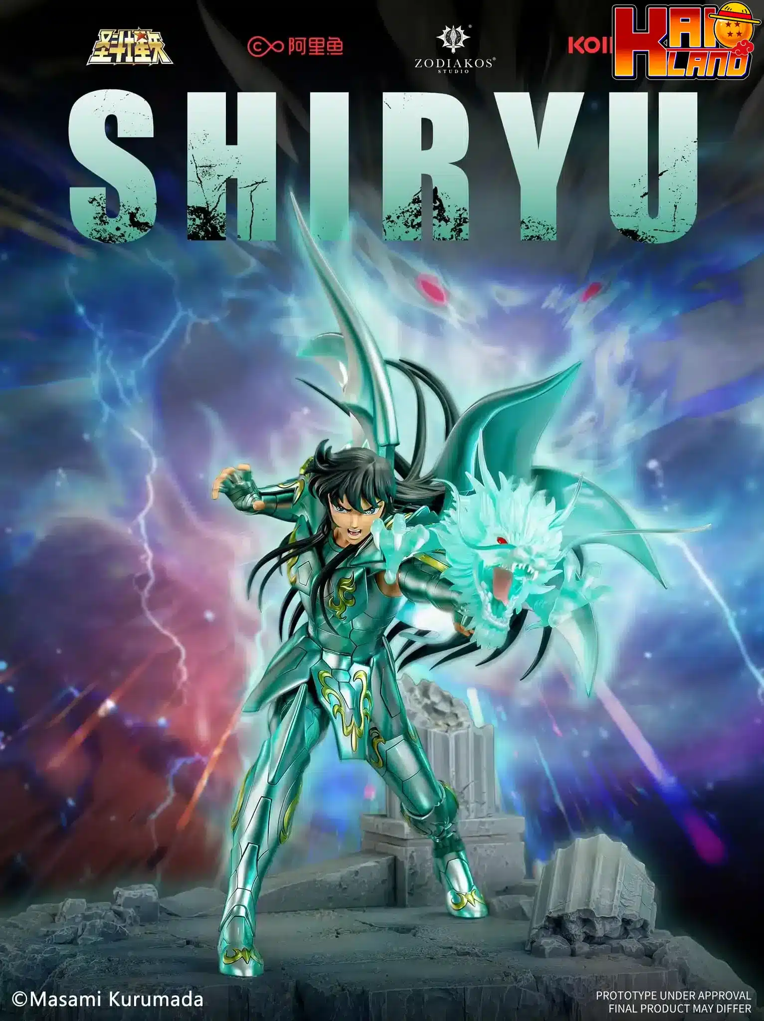 Saint Seiya Zodiakos Studio Shiryu Licensed Resin Statue